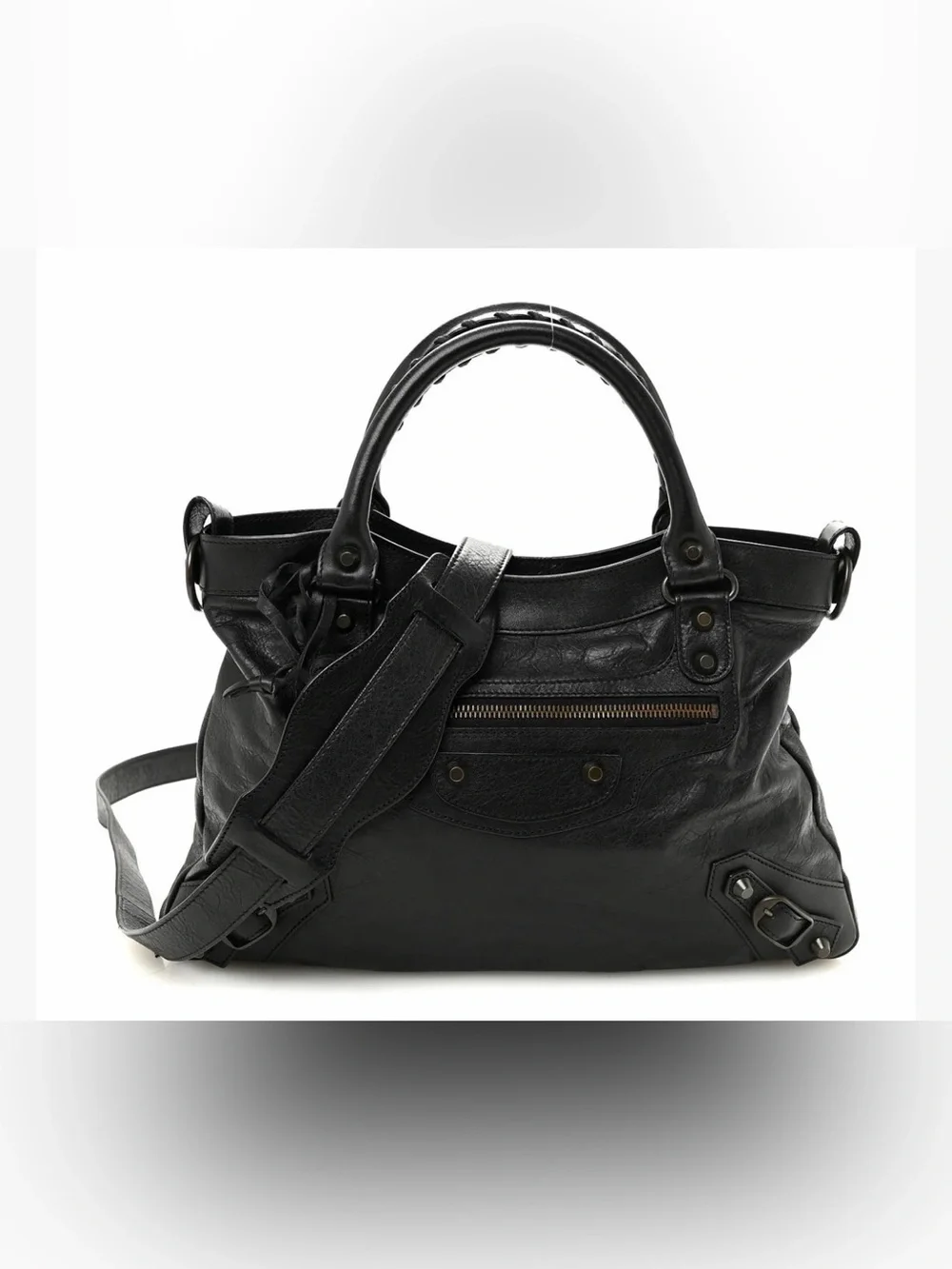 Balenciaga Agneau Classic Hardware Town Bag Black 2012